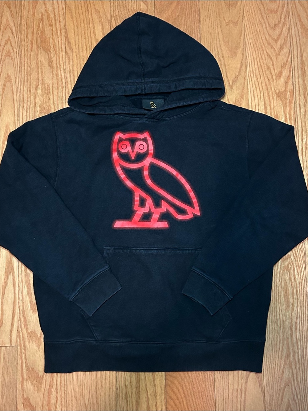 OVO Black Hoodie with Red Owl Logo